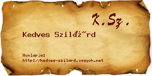 Kedves Szilárd névjegykártya